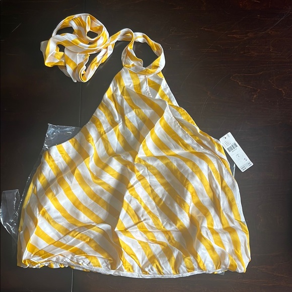 Maeve Halter Scarf Bubble-Hem Tank (Anthro) - Picture 1 of 5